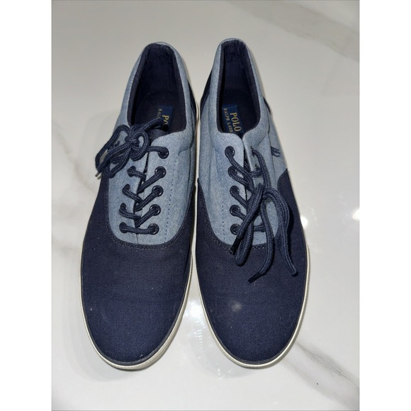 Polo Ralph Lauren Other - Polo RAlph Lauren Men Forestmont Saddle Canvas Chambray Loafer Size 12 Blue